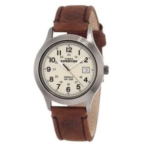 Timex Expedition Brown Leather Field Watch with Cream Dial